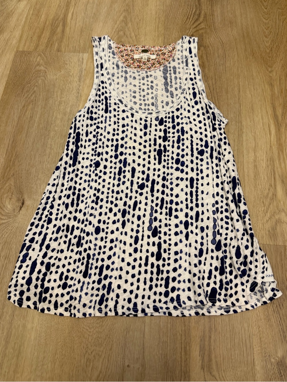 Pure + Good Spotted Cotton Tank